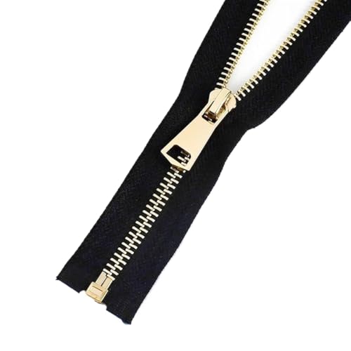 cremalleras para coser, Cremallera abierta de 60-150 cm for coser accesorios ropa, chaquetas, abrigos, prendas vestir y zapatos(Black,70cm)