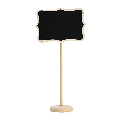 Paquete de 10/20 mini letreros de madera para pizarrón con caballetes de soporte Etiquetas pequeñas para pizarrón pizarras decorativas para bodas y fiestas(10 piezas)