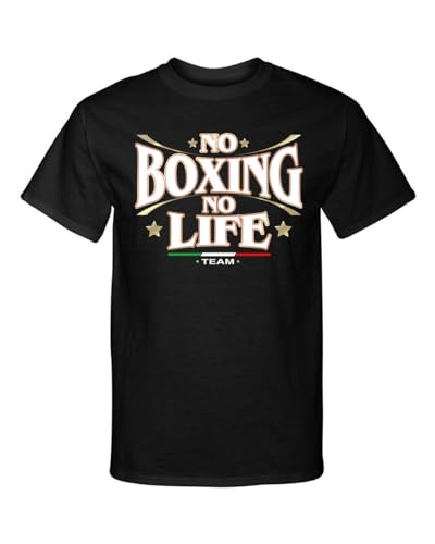 No Boxing No Life Team Champion Style Fashion Graphic Tee T-Shirt