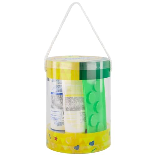 Crayola Bath Tub Mini Paint Set 9 Piece Art Kit - Brushes, Sponges, & Wash Away Finger Paints, Blue Yellow & Red Color Tub Fingerpaints