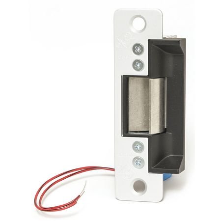 Adams Rite Electric Strike, Heavy-Duty, Fail Safe/Fail Secure, 24VDC, Metal/Wood Frame, 1-1/4" x 4-7/8", Grade 1, Aluminum Finish, Stainless Steel, ANSI/BHMA Type EO9322, Includes Mounting Hardware