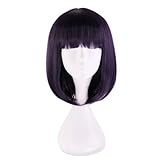 Ani·Lnc Short Mixed Purple Cosplay Wig High Temperature Fiber Synthetic Hair