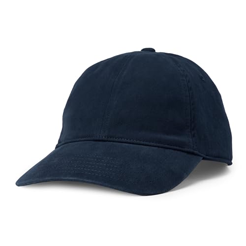Amazon Essentials Womens Washed Cotton Canvas Baseball Cap with Adjustable Strap Navy One Size