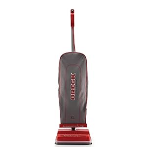 Oreck – U2000RB-1 Commercial, Professional Upright Vacuum Cleaner, For Carpet and Hard Floor, U2000RB1, Red/Gray, 9.25″D x 47.75″H x 12.5″W