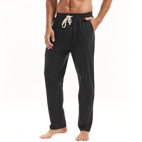 Amy Coulee Mens Sweatpants Lightweight Yoga Cotton...