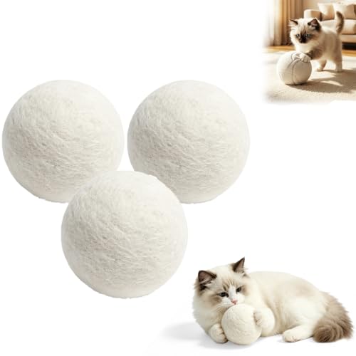 SENOY-Cat-Toy-Ball-for-Indoor-Cats-Soft-Wool-Cat-Toys-High-Elasticity-Cat-Pom-Pom-Balls-for-Bored-Indoor-Adult-Cats-Interactive-Balls-for-Cats-Kittens SENOY Cat Toy Ball for Indoor Cats | Soft Wool Cat Toys, High Elasticity Cat Pom Pom Balls for Bored Indoor Adult Cats, Interactive Balls for Cats, Kittens - Image 1