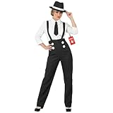 fun shack 20s Gangster Costume for Women, 1920s Mobster Outfit, Halloween Costume for Women, XXL