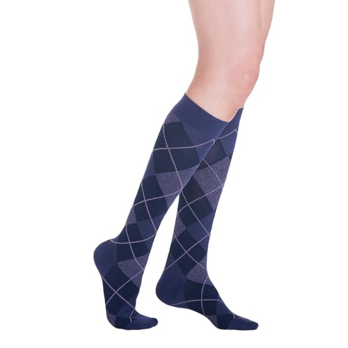 Image of SIGVARIS Women's Microfiber Patterns 143 Calf High Compression Socks 15-20mmHg