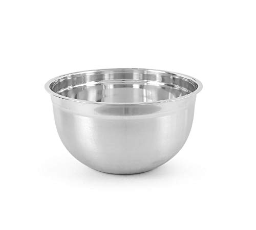 KITCHEN CLUE Stainless Steel Solid Deep German Mixing Bowl (24 cm, Silver)