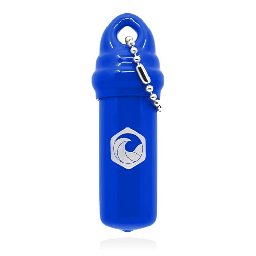 Seahive Floating Keychain (1 pack) with Waterproof Safety Container Boat Key Float - Pontoon Fishing Accessories key holder (Dark Blue)