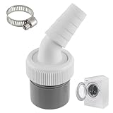 Waschmaschine Abfluss Adapter,1 1/4 zoll Waschmaschinenanschluss Adapter,Ablauf 40mm Rohr mit Schlauchschelle,Einlaufstutzen 18-24 mm für den Geschirrspüler,Trockner,Waschmaschine (Einfacher Einlass)