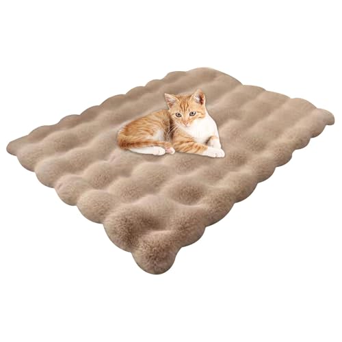 豪華な猫のベッドマット、犬の睡眠用マット - 猫パッド猫クッションスリーピングマット - 洗える犬用ベッドマット ペットクッション 猫保温マット 滑り止め犬小屋パッド 室内猫小型犬用