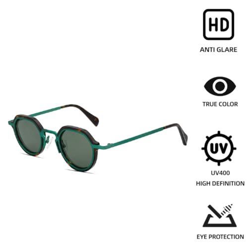 Lunettes de soleil rétro punk en métal de luxe de haute qualité