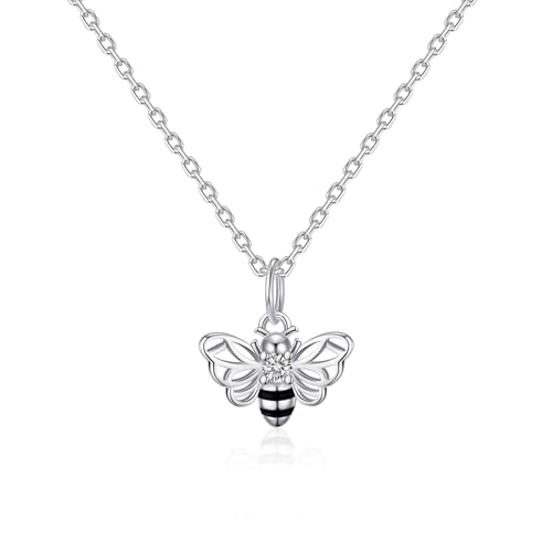 Collar de abejorro de plata de ley Philip Jones gargantilla infantil cristales Zircondia