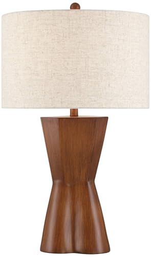 Lámpara de Mesa Tri 30" Faux Wood Off-White miniatura 2