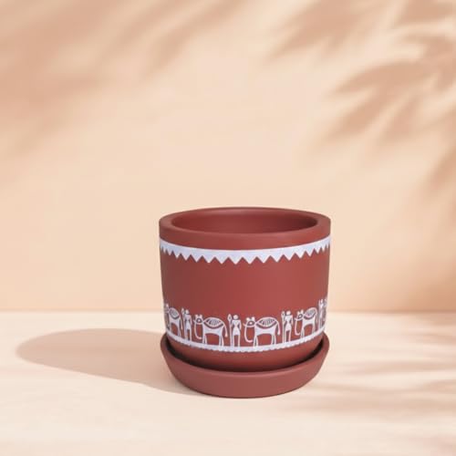 Urban Upvan Terracotta Flower Pots for Garden, Dining Table & Hom...