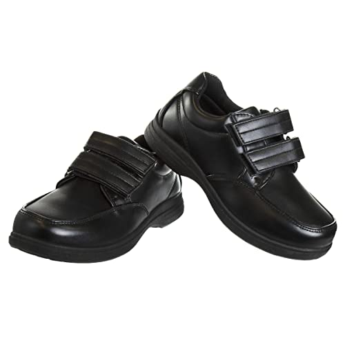 Image of French Toast Boys Shoes - Kids Oxford School Uniform Loafer Church Dress Shoes Slip-On Faux-Leather (Toddler-Big Kid) (Black)