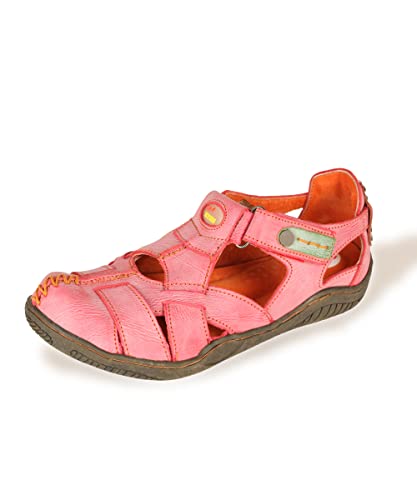 TMA EYES Women's Cross Leather and Hand Stitching Upper Casual Sandal for Outdoor