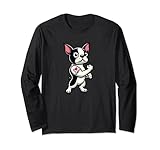 tatuaggio divertente per cani boston terrier i love grandpa maglia a manica