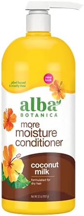 Alba Botanica More Moisture Conditioner, Coconut Milk, 32 Oz
