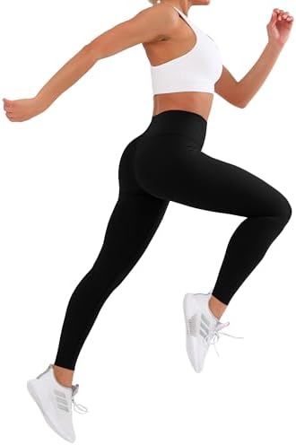 CHANAN High Waisted Leggings for Women No See Through Tummy Control Buttery Soft Yoga Pants for Workout Athletic Running — Full Length view 3