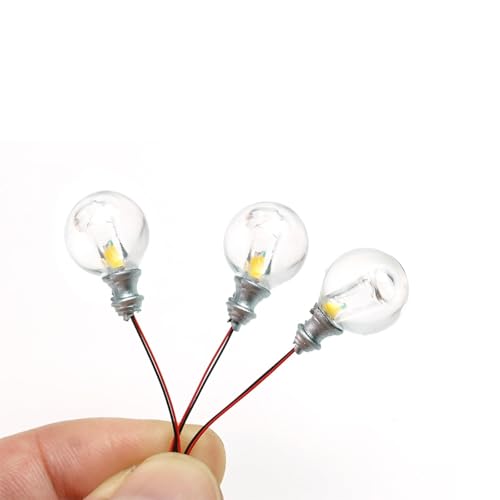 Mini ampoules LED blanc chaud Harilla pré-câblées pour maillage maison de poupée x10