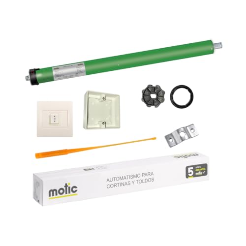Motic - Mot 50 - Motor para persianas y toldos,tubo octogonal de 60 mm para persianas y estores, Motores para motorizar persianas, Mecanismo con interruptor, persiana electrica interior. Hasta 115 KG