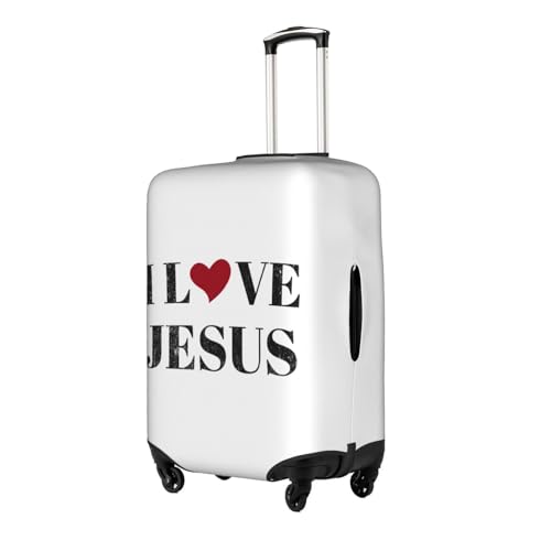 Travel Luggage Cover I Love Jesus Fashion Washable Baggage Suitcase Protector Fit For Luggage Large2