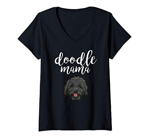 Womens Goldendoodle Mom - Doodle Mama Cute Dog Gift V-Neck T-Shirt