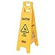 Rubbermaid Commercial Products 4 Sided Floor Sign with Caution Wet Floor Imprint - Yellow