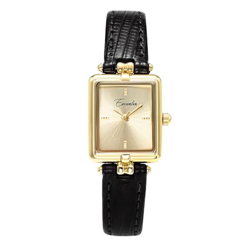 Montre à quartz rectangulaire femme cuir étanche simple