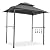 Outdoor Grill Gazebo 8 x 5 Ft, Shelter Tent, Double Tier Soft Top Canopy and Steel Frame with Hook and Bar Counters, Grey