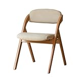 JTPMYFT Silla de Comedor Plegable con Patas de Madera de Haya, Ideal for el hogar y la Oficina. No Requiere Montaje. Ideal for Uso en Interiores y Exteriores.(White)
