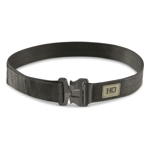HQ ISSUE US Made Men’s Tactical Belt 1.75” Quick-Release Buckle Military-Style Nylon Webbing Belts for Casual