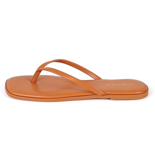Image of Flip Flops Sandals for Women Square Toe Lightweight Thong Slides