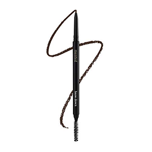 Mented Cosmetics | Eyebrow Pencil, Eyebrow Stencil, Eyebrow Brush, High Brow Pencil with Spoolie | Natural Looking Brows, All Day Wear | Cruelty-Free, Brow Down (Deep Brown)