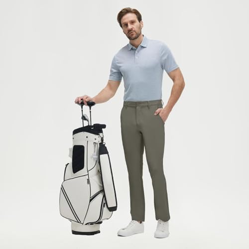 M MAELREG Mens Golf Pants Lightweight Water-Resistant Quick Dry Casual Pants 30"/32"/34" Stretch Work Dress Comfy Trousers — view 2