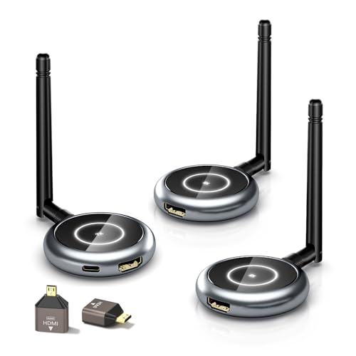 AIMIBO 2026 Wireless HDMI Transmitter and 2 Receivers, 4K Decode 1080P@60Hz, 656FT/200M, Tutuplay...