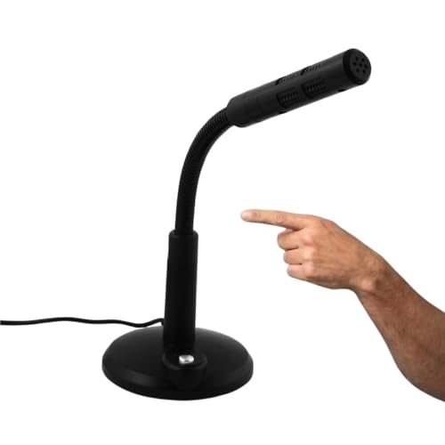 Image of Drumstone (𝐒𝐩𝐞𝐜𝐢𝐚𝐥 𝟏𝟓 𝐘𝐞𝐚𝐫𝐬 𝐖𝐚𝐫𝐫𝐚𝐧𝐭𝐲 USB Desktop Microphone with 360 Degree Sound Pickup, Noise Reducing Plug and Play Mic with Adjustable Gooseneck for Streaming, Gaming