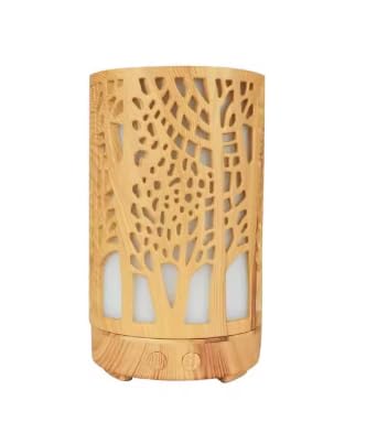 Difusor de Aromas Ultrassônico, 200ml, Luz LED, Design em Árvore,...