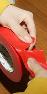 QILIMA Red Duct Tape High Strength Waterproof Duct,Professional Grade Duct Tape for Repairs DIY, Crafts - Image 2