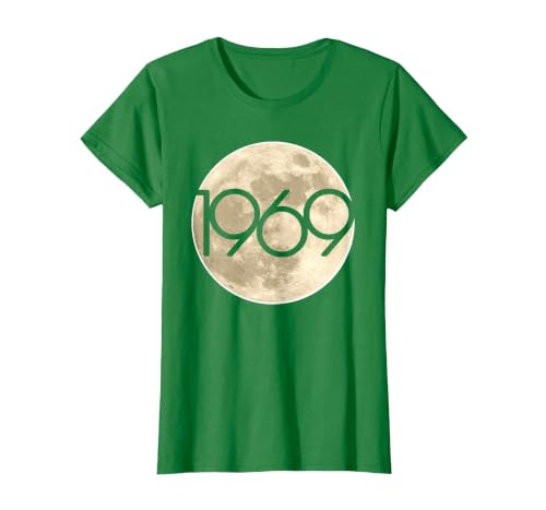 50th Anniversary Apollo 11 1969 Moon Landing T-Shirt, Women, Kelly Green, Large