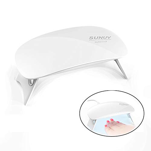 NailShow Mini Nail Dryer Portable USB Nail Curing Lamp with 45/60S 2 timer Setting for UV LED Gel Based Polish, Nail Manicure & Pedicure Tool, 6W, White NailShow Mini Nail Dryer Portable USB Nail Curing Lamp with 45/60S 2 timer Setting for UV LED Gel Based Polish, Nail Manicure & Pedicure Tool, 6W, White