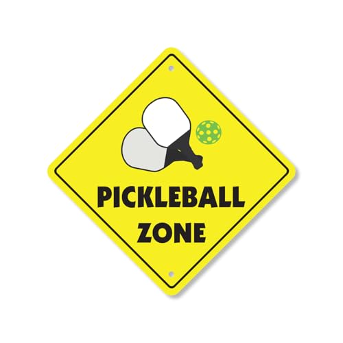 Pickleball Plastic Crossing Sign - 12 Inch X 12 Inch Xing Sign Gift Sports Paddle Court Ball Team Fun Game Active Outdoor Decor Fitness Match -  SignMission, X-17-Pickleball