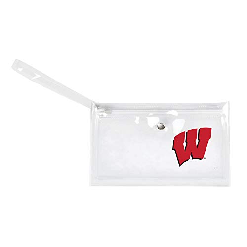 Image of Littlearth - LIWXY NCAA Wisconsin Badgers Unisex Ncaancaa Ticket Wristlet, Clear, 9 inch by 5.25 inch