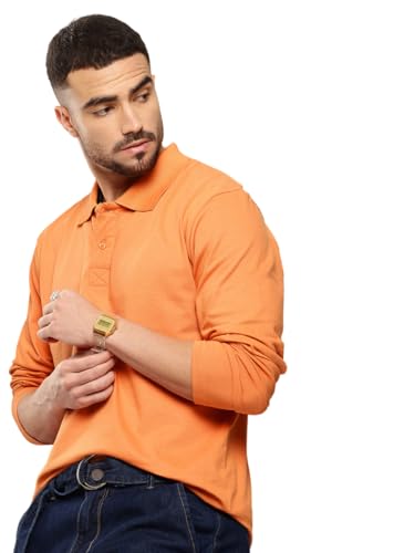 Image of Dillinger Men Oversized Long Sleeve Polo Tshirt