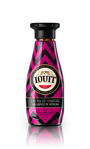 Louit - Crema de Vinagre Balsámico de Módena, Apto para Todo Tipo de Platos - Botella de 275 ml