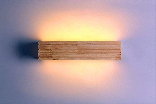 Lámpara LED de estilo japonés moderno aplique de pared de madera para espejo de baño nórdico 3
