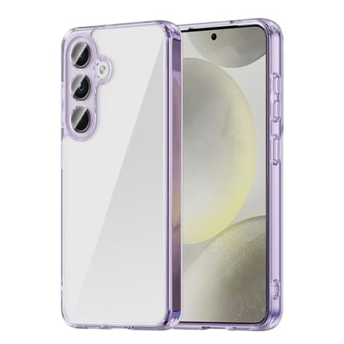 SHSJYA �N���A�n�[�h�X�}�[�g�t�H���P�[�X �T���X���M�����N�V�[ for S24 / S24 plus / S24 ultra �Ή� �X�����ی�J�o�[ �\�t�gTPU�o���p�[�t�� �ϏՌ������o�b�N�V�F�� (�p�[�v��,Galaxy S24�̂��߂�)
