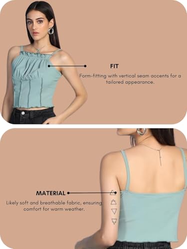 Image of GRECIILOOKS Women's Regular Fit Tops | Tops for Women | Tops for Jeans for Women | Korean Tops for Women | One Piece Dress for Women | Western Tops for Women Stylish
